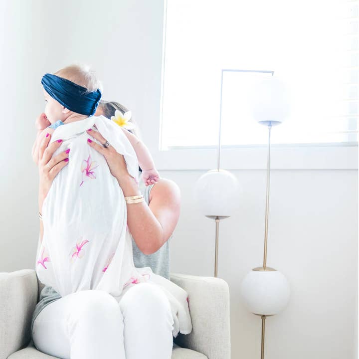Coco Moon - Wholesale Swaddle - Baby - Plumeria Muslin Baby Swaddle Blanket
