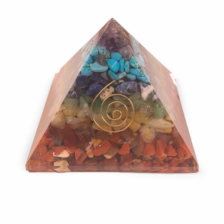 Orgone Chakra Crystal Pyramid (75mm Base) for wholesale by Holistic Trader