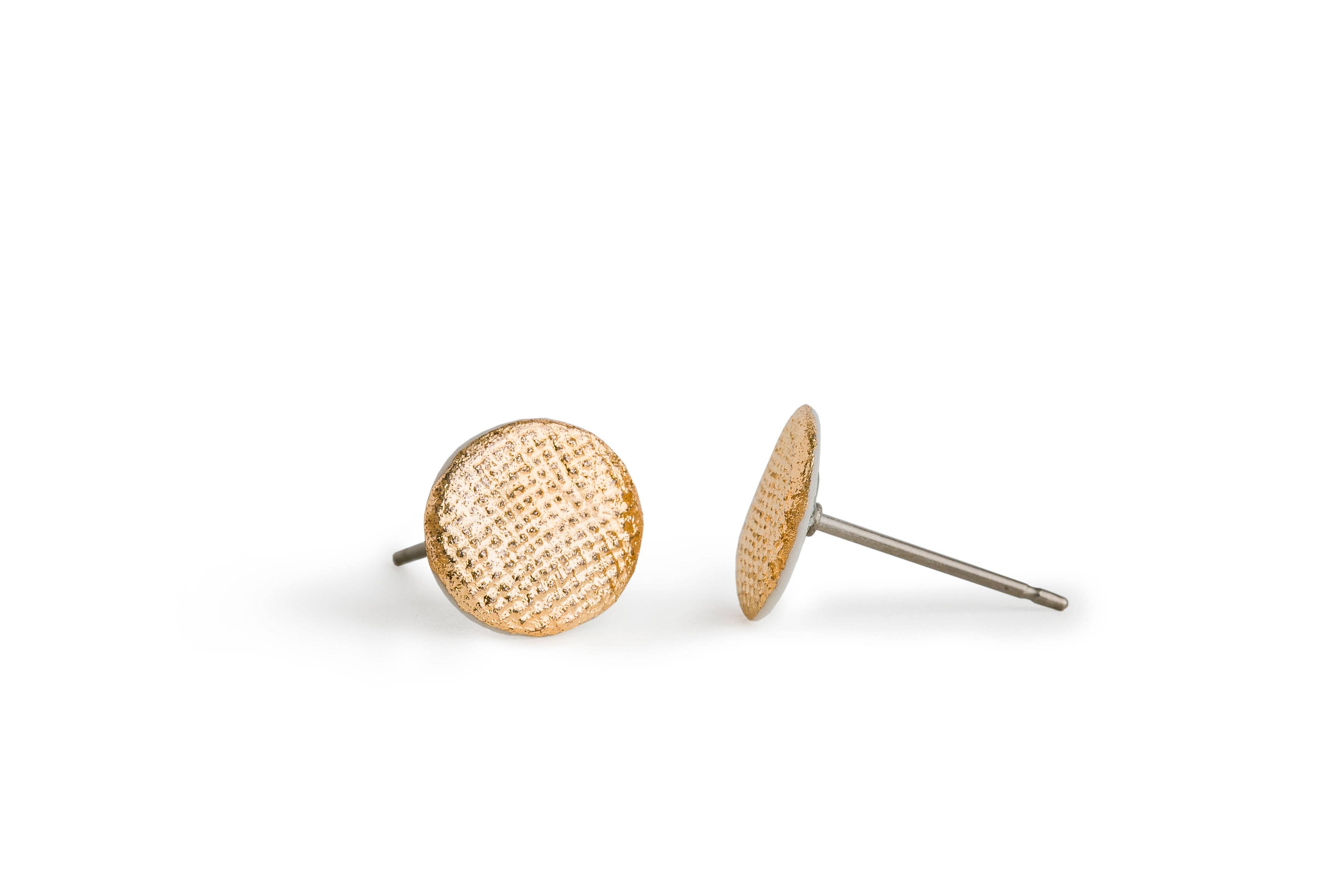 Jenna Vanden Brink Ceramics - Venta al por mayor Pendientes de botón/aretes de poste - Mini Sun Shuds1