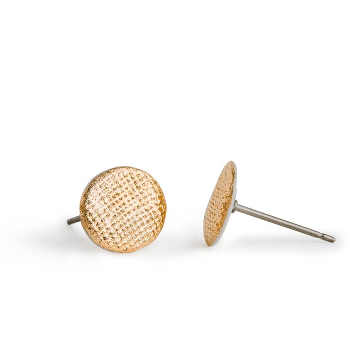 Jenna Vanden Brink Ceramics - Venta al por mayor Pendientes de botón/aretes de poste - Mini Sun Shuds1