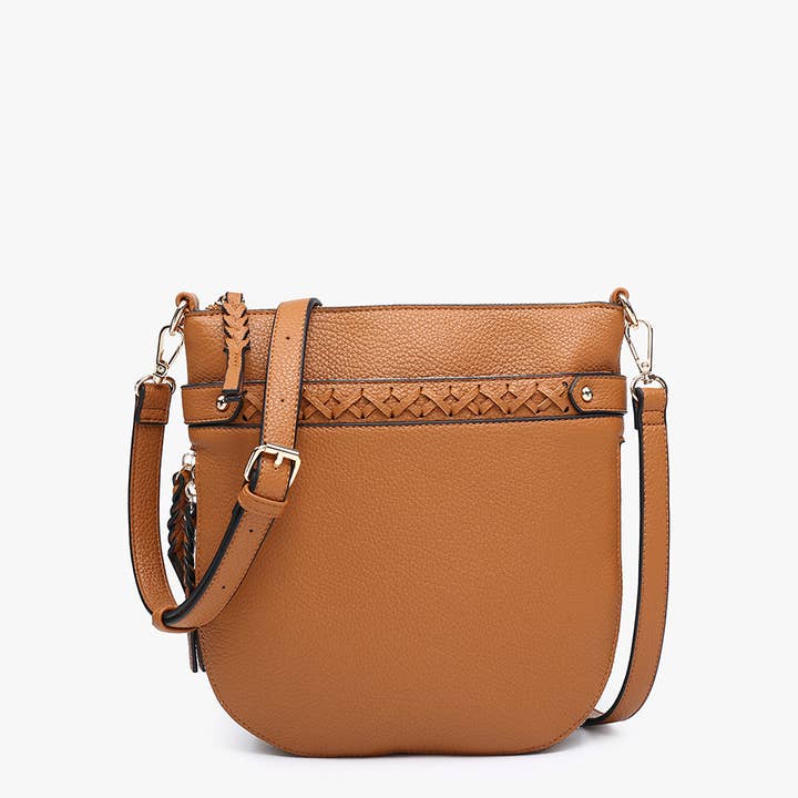 Jen & Co. - Wholesale Crossbody Bag - Women's - M2466 Esther Whipstitch Trim Round Crossbody1