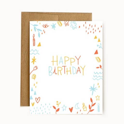 Bday Doodles Card for wholesale by Hello Doodle