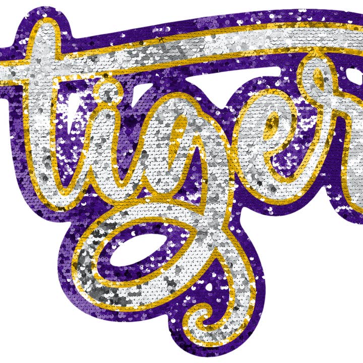 Tigers Faux Sequins DTF Transfer for wholesale by M2B Designs