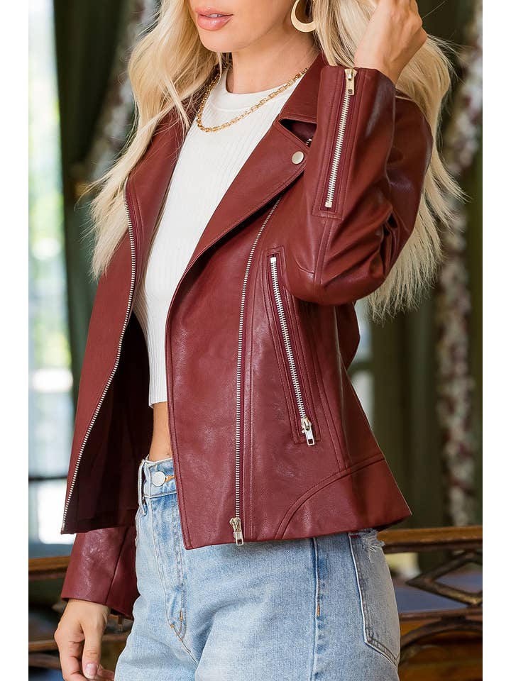 Sweet Lovely by Jen - Wholesale Leather Jacket - Women's - ESSENTIAL LEATHER RIDER JACKET1