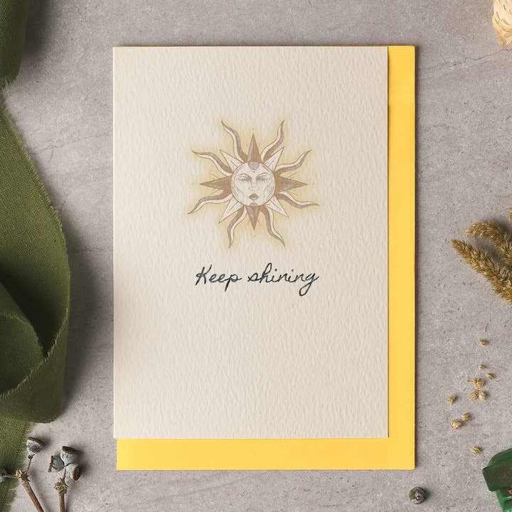 Keep Shining Sun Card for wholesale by byOliviaBell