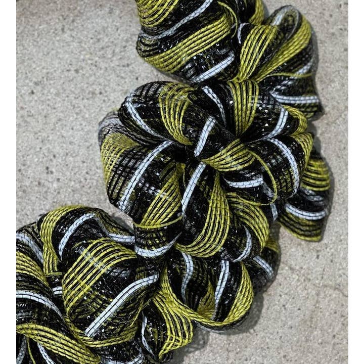 Factory Direct Craft - Wholesale Ribbon – Gift wrapping - Striped Poly Deco Mesh Ribbon 10 yards - Select Color 4