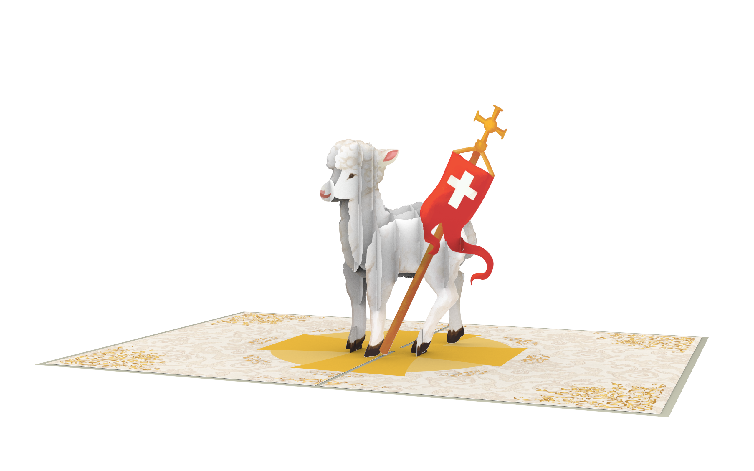 Unipop Cards, LLC - Wholesale Everyday Greeting Card - Holy Lamb Pop Up Card - Christmas pop up card10