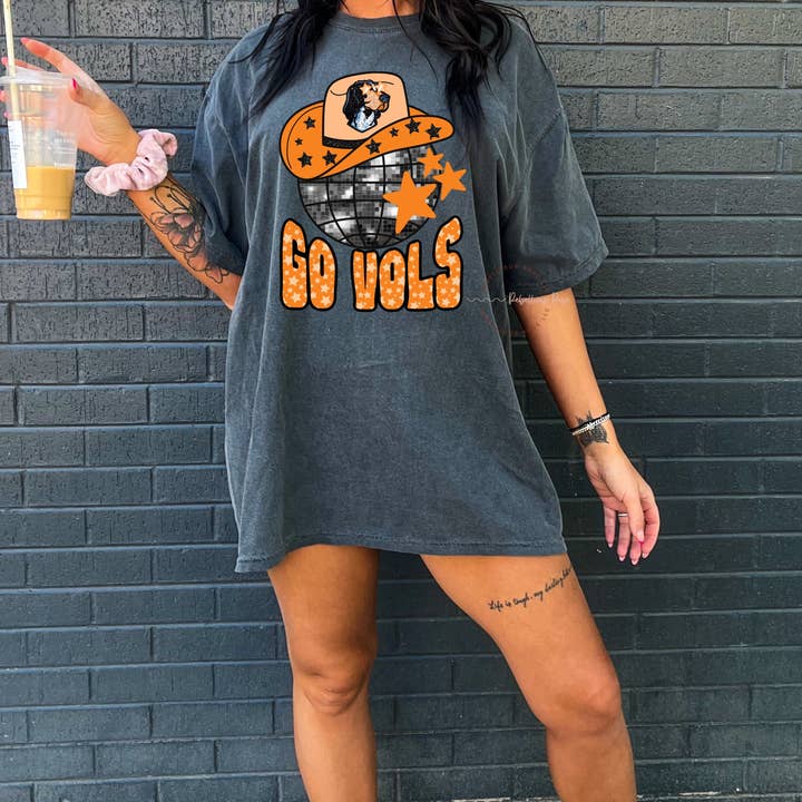 Go Vols Disco Tennessee Graphic Tee for wholesale by Rebellious Rose LLC
