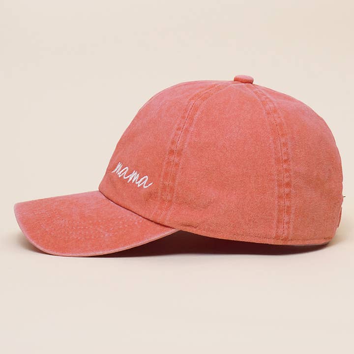 Fashion City - Wholesale Baseball Cap - Women's - Mama Lettering Embroidery Baseball Cap
