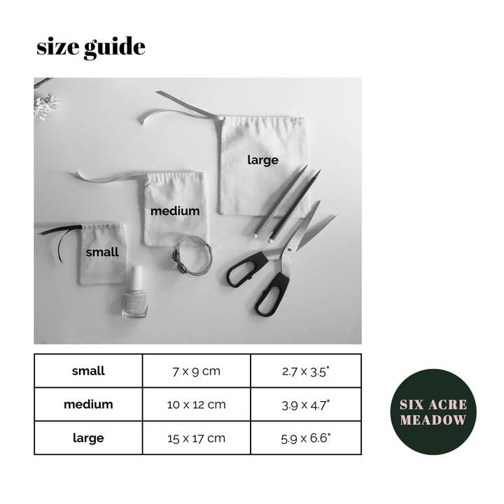 Six Acre Meadow – wholesale Gift bag – Thank You Gift Pouch with Camellia Floral Print3