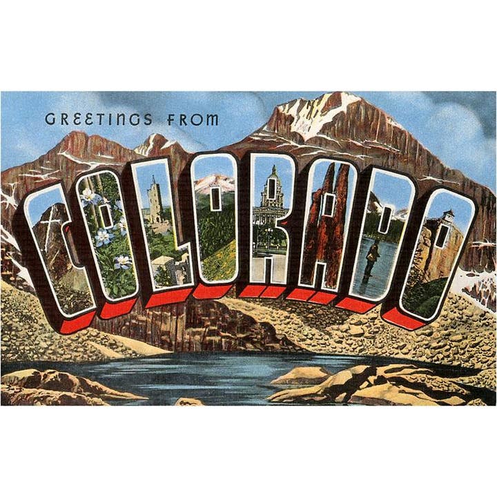 Postcard CO-77 Greetings from Colorado for wholesale by Found Image Press