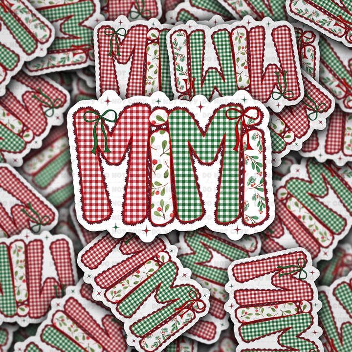 DC 2170 - Mimi Christmas Die Cut Sticker for wholesale by It's Transfer Time