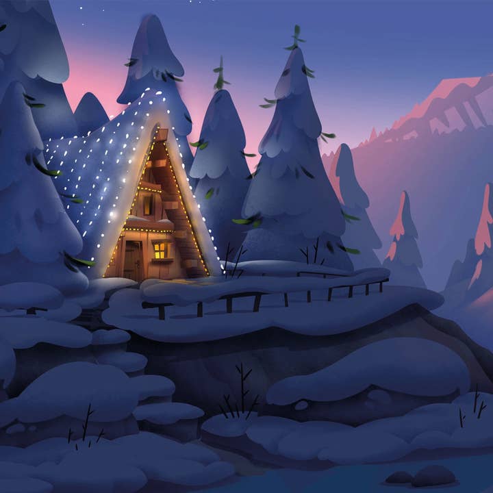 DISPLEJ - Wholesale Season's Greetings Card - Greeting Card "Holiday cottage" By Marko Renko1