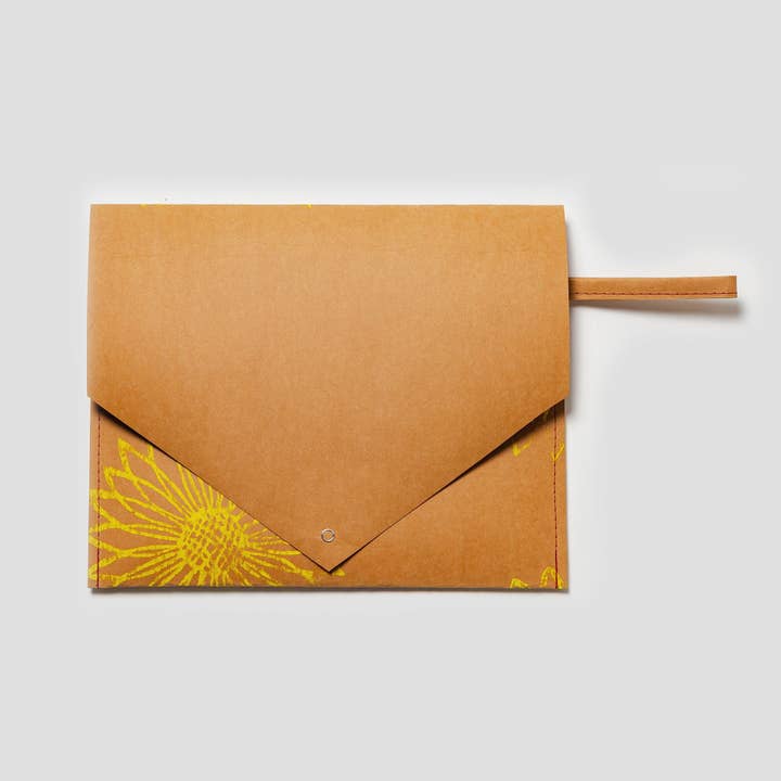 Courier Clutch - Sunflower for wholesale by Letterpress PLAY