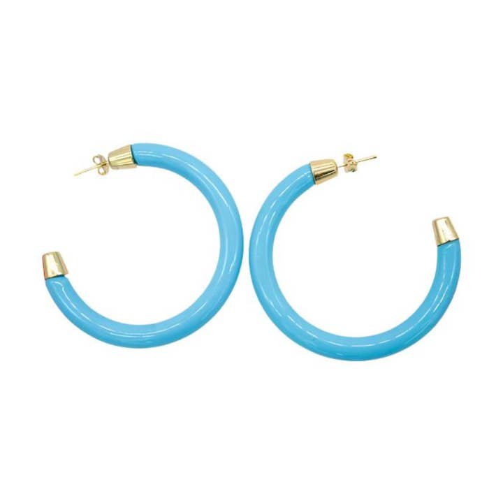 5mm tjocka emaljöppna Hoop-örhängen (XX27-28) för wholesale av MIA Jewelry