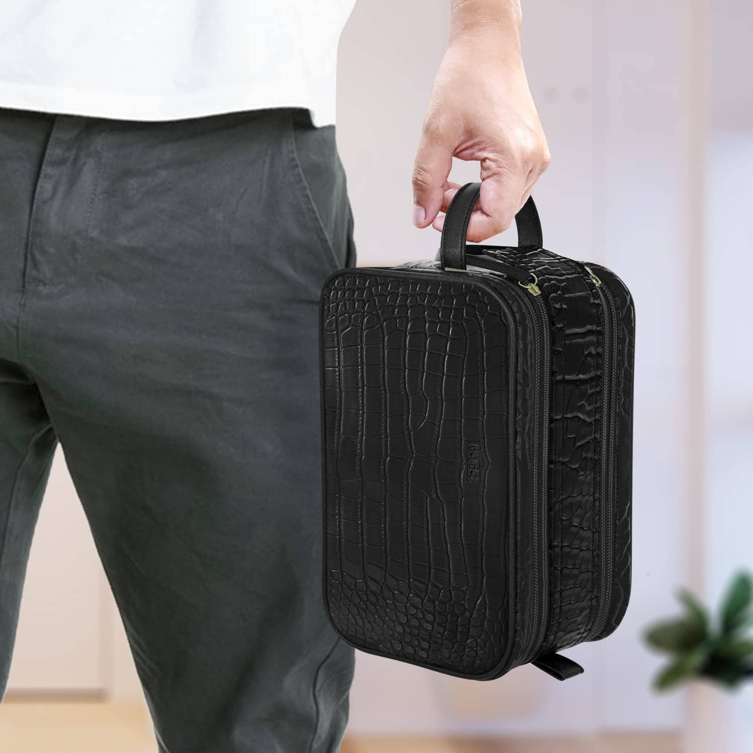 Dot&Dot - Venta al por mayor Neceser - Hombre - Neceser de piel de cocodrilo para hombre12