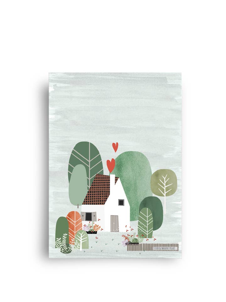 postcard 'happy home' for wholesale by STUDIOZWAANSTRAAT