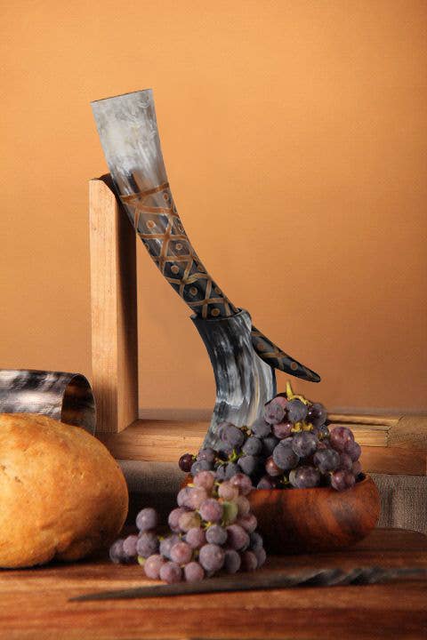 Handicrafts Home - Wholesale Drinking Glass/Cup - Drinking Horn with Stand - Holds Upto 16 oz, Burnt Craft1