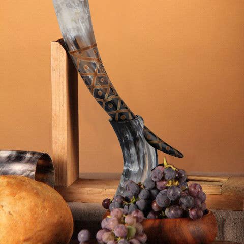 Handicrafts Home - Wholesale Drinking Glass/Cup - Drinking Horn with Stand - Holds Upto 16 oz, Burnt Craft1