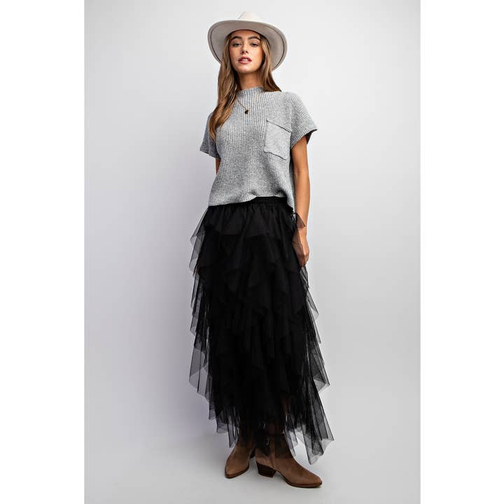 CASCADING TULLE MESH LAYERED MAX SKIRT for wholesale by Sweet Generis