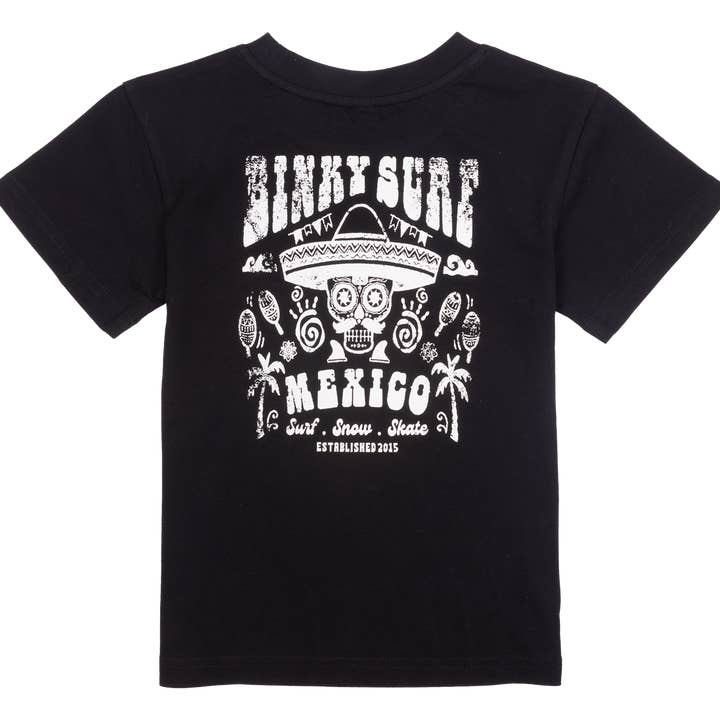 Black Kids T-Shirt BNKY Surf Mexico for wholesale on Faire1