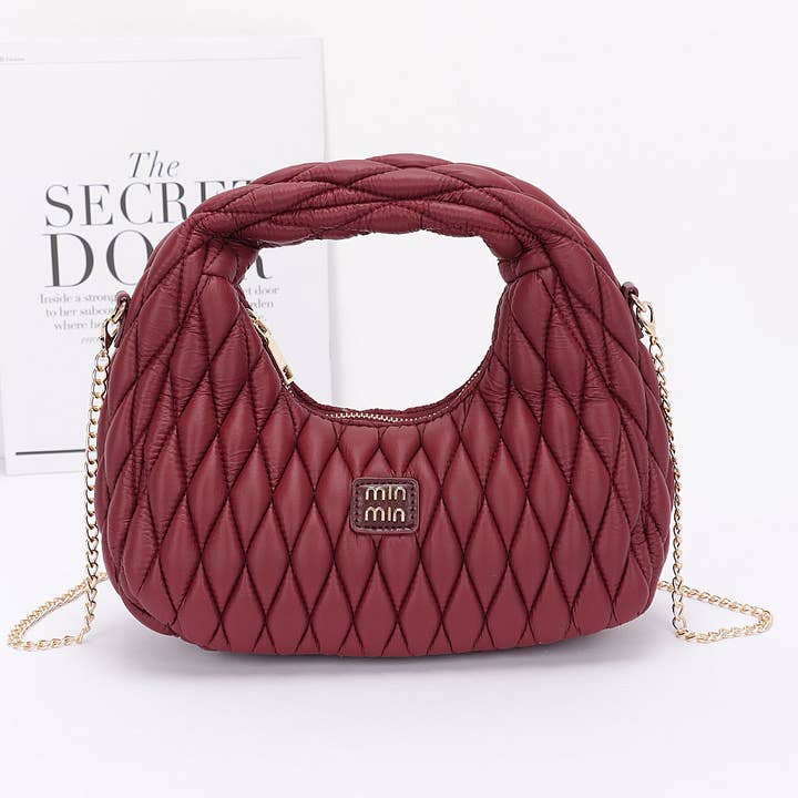 3AM BY H&D ACCESSORIES - Wholesale Clutch Bag - Women's - Quilted Faux Leather Hobo Bag