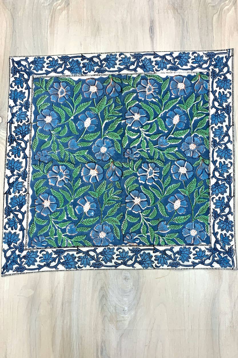 Sevya Handmade – wholesale Dinner & cloth napkin – Sage & Blue Napkin Set3