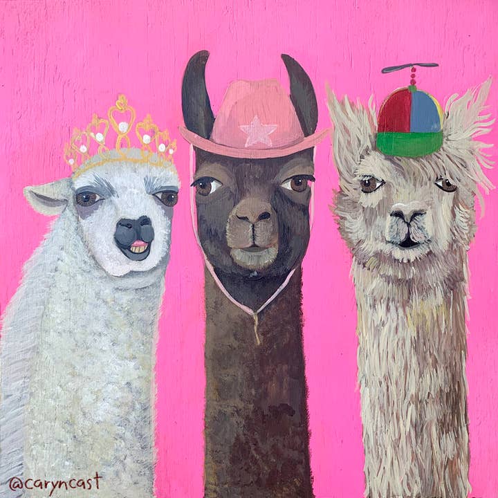 Llamaer Print for engroshandel hos Caryn Cast Art