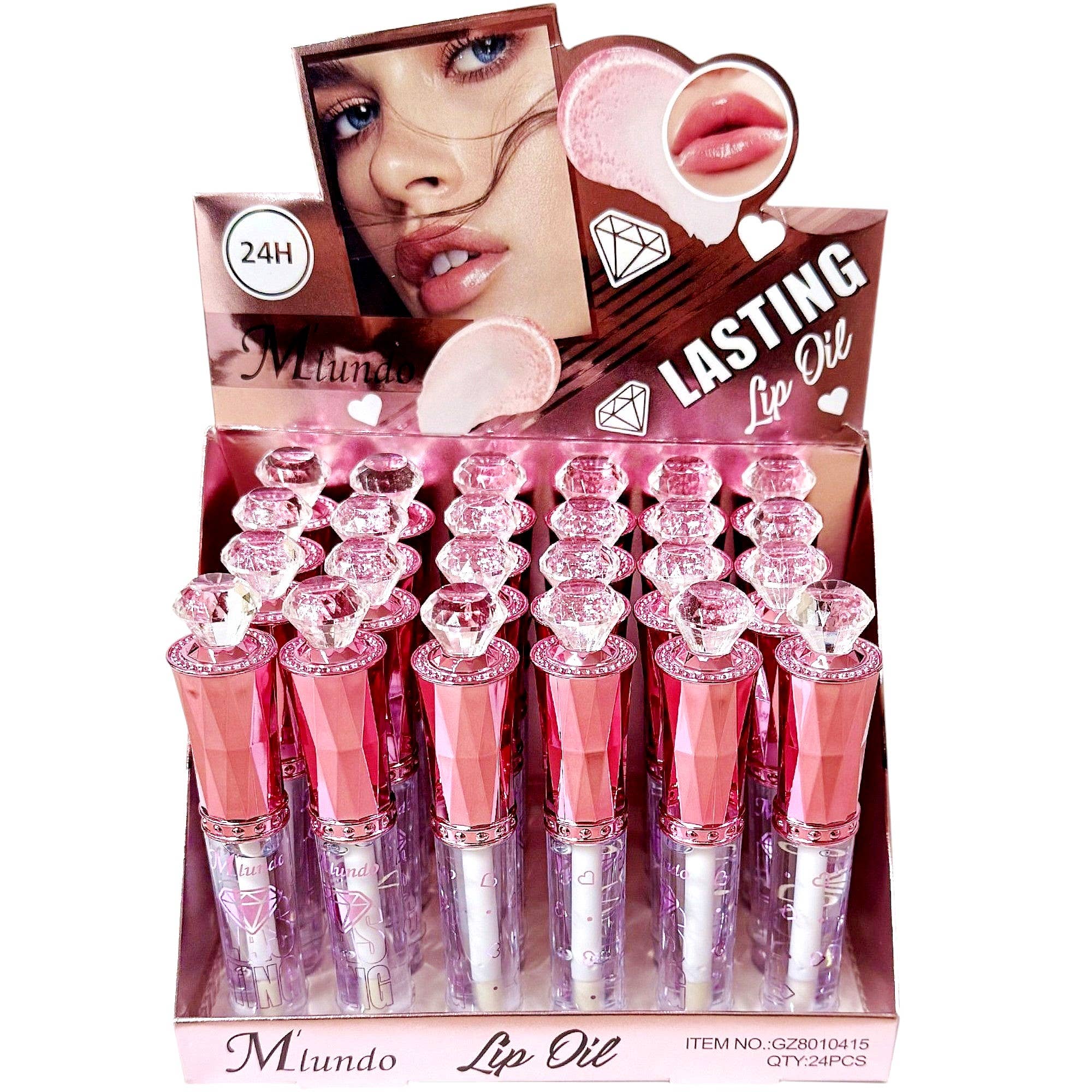 Diacly – wholesale Lip scrub/polish – 24pk Diamond Top 24h Long Lasting Lip Oil0