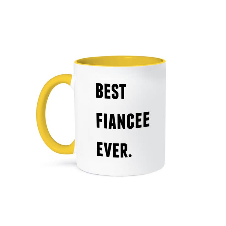 3dRose - Wholesale Coffee Mug - 3dRose, Best Fiancee Ever, Black Letters On A White Background, Mug