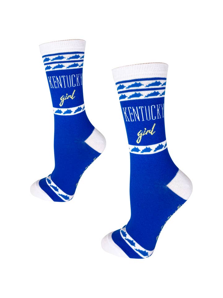 Buy Socks You All - Wholesale Socks - Women's - Kentucky Girl Blue and White Women's Socks2