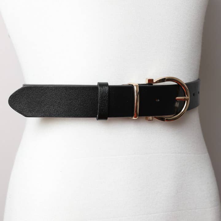 Leto Accessories - Wholesale Belt - Women's - Chic Horseshoe Gold Buckle Belt – Western Style Vibes 🧲3