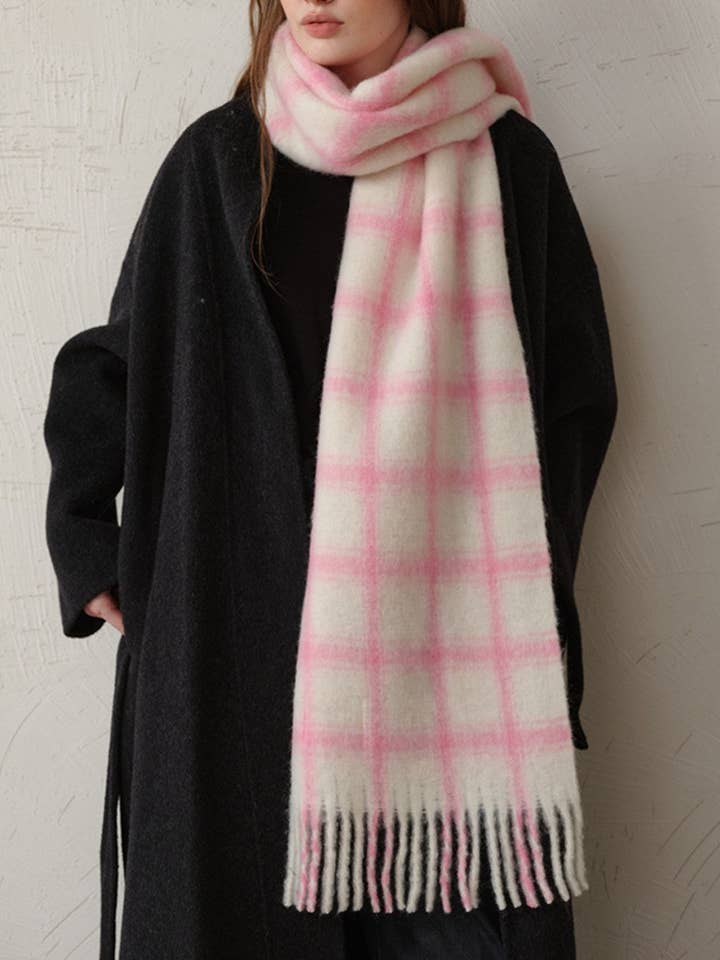 Simple Soft Plaid Soft Warm Scarve DPS1314 for wholesale by Dipped Shop