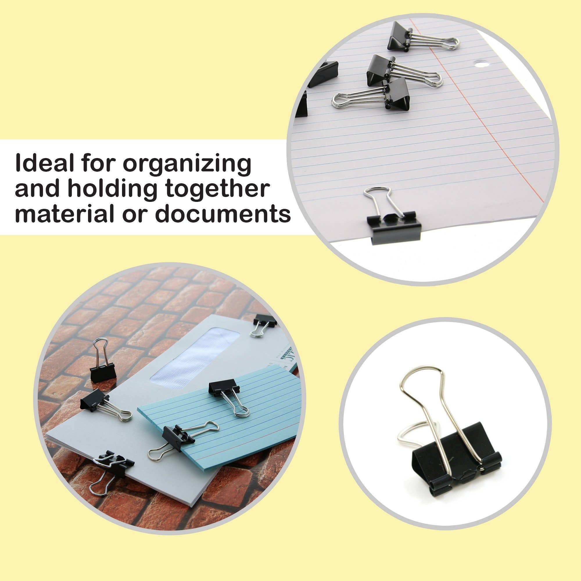 Luna Office Supply -  Everyday Essential – wholesale Binder clip – Black Binder Clip4