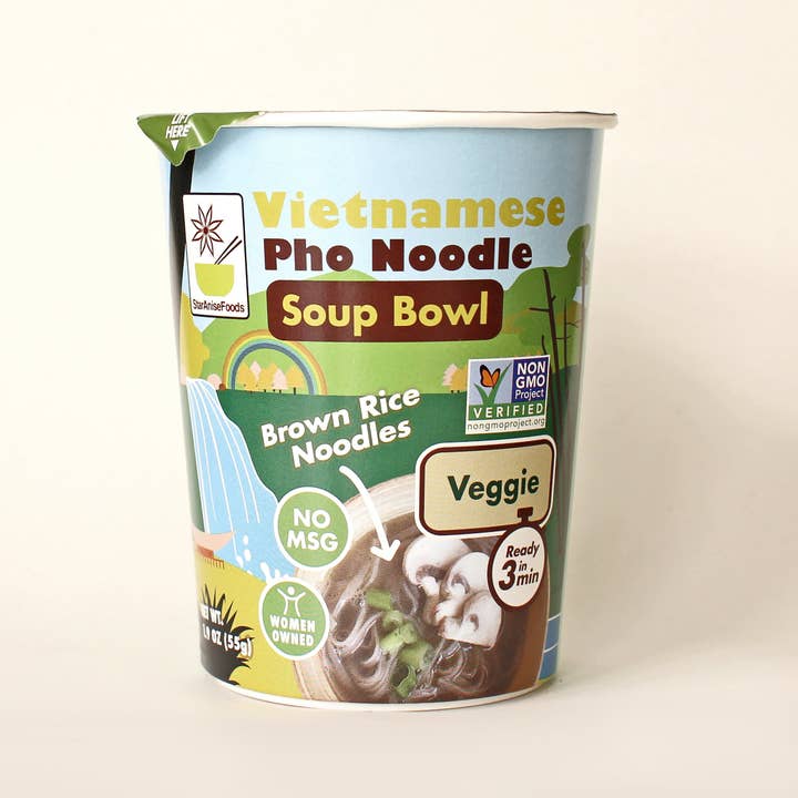 Vietnamese Pho Noodle Soup Bowl Veggie - Pack of 6 for wholesale by Star Anise Foods