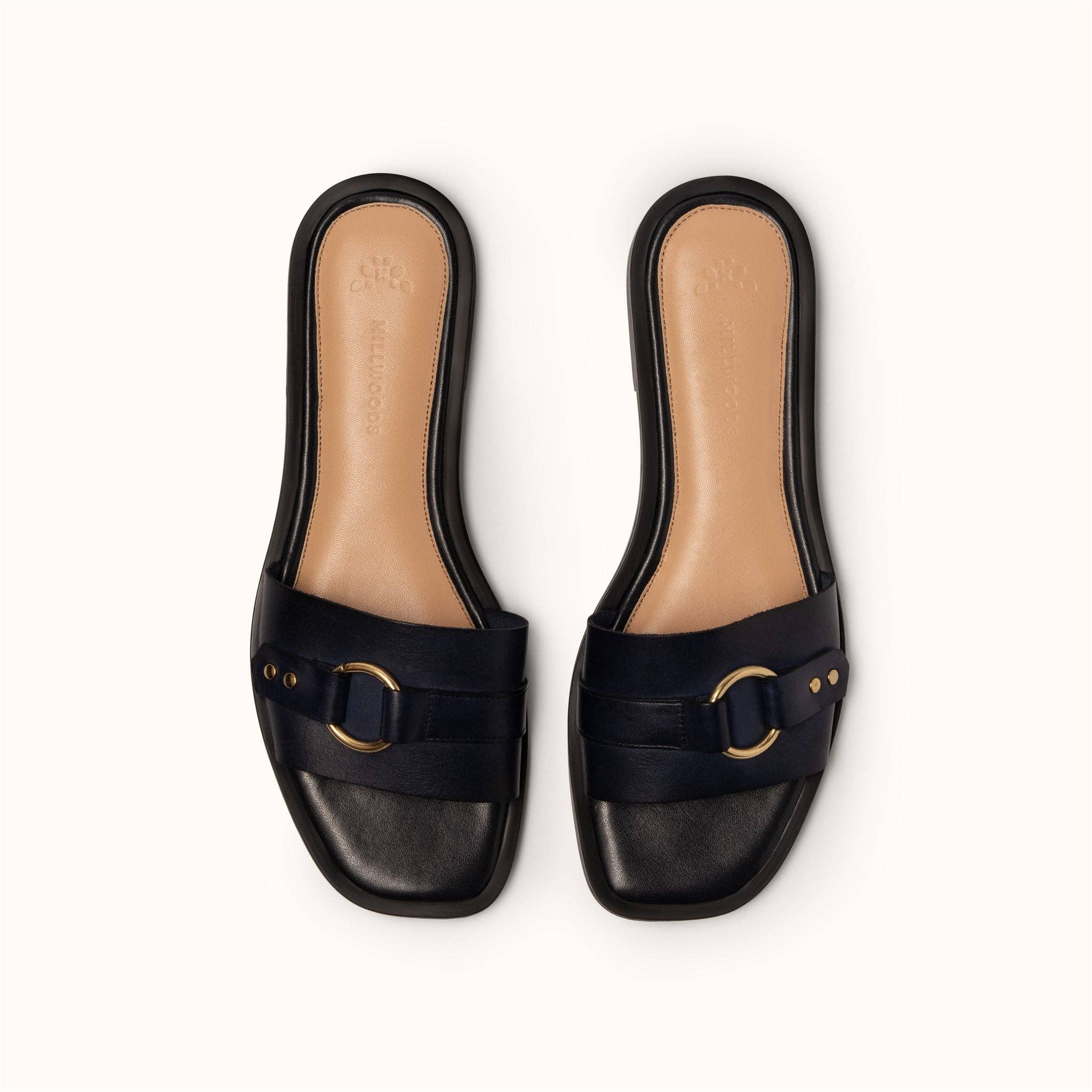 Classic Ring Detail Slide - Navy for wholesale on Faire2