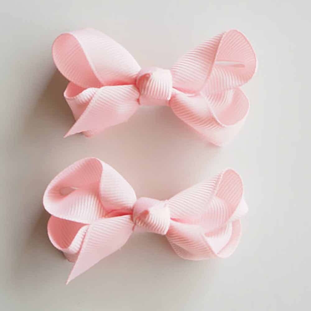 Snuggle Hunny - Wholesale Hair Clip - Kids - Baby Pink Piggy Tail Hair Clips - Pair0