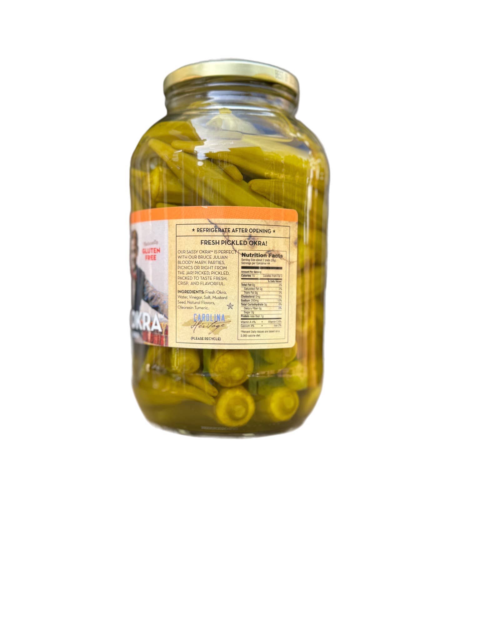 Bruce Julian Heritage Foods - Wholesale Pickled Vegetables - Sassy Okra™ - 64 oz Jar2