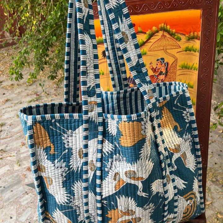 Bhawana Handicrafts - Wholesale Tote Bag - Women's - Beautiful Printed Shoulder Bag Indian Handmade Cotton Bag