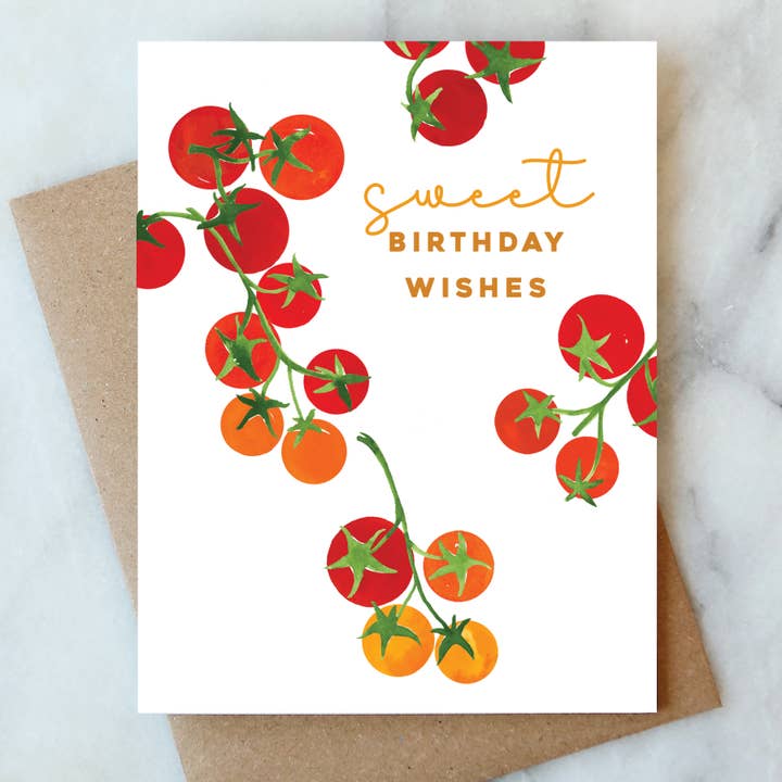Abigail Jayne Design - Wholesale Birthday Card - Tomato Birthday Greeting Card | Birthday Card
