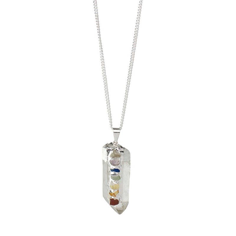 Crystal and Sage – wholesale Pendant/charm necklace – Chakra Reiki rock crystal necklace3