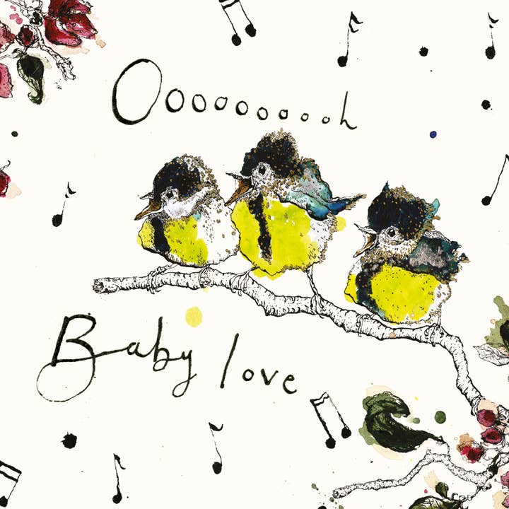 Ooooooh Baby Love Bird Card for wholesale by Anna Wright Ltd