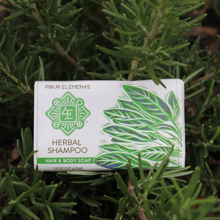 Herbal Shampoo Bar - 3.8 oz for wholesale by Four Elements Organic Herbals