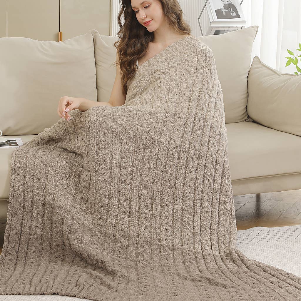 Fashion City - Vendita all'ingrosso Plaid - Coperta reversibile in maglia sfumata di colore 16