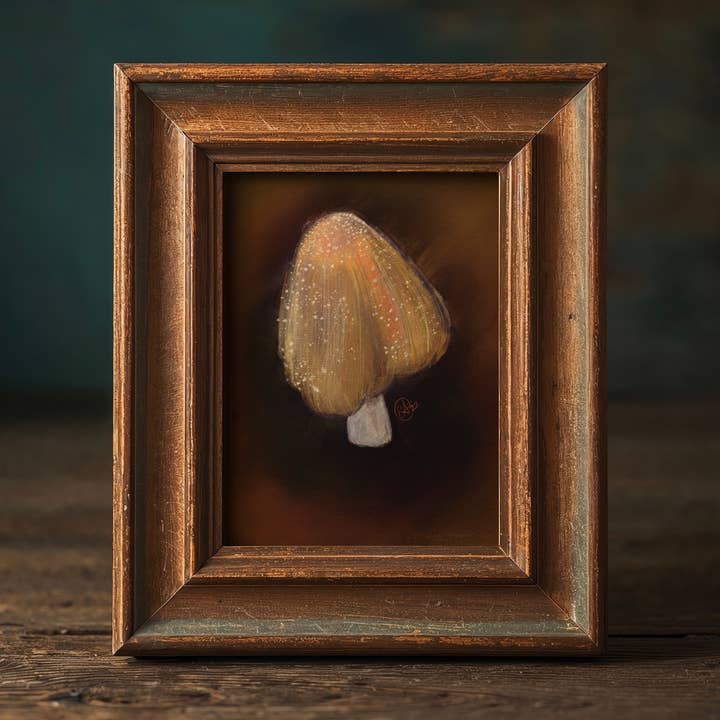 Imaginarium Arts - Wholesale Art Print - Earth Tone Neutral Toadstool Fine Art Print, 8x101