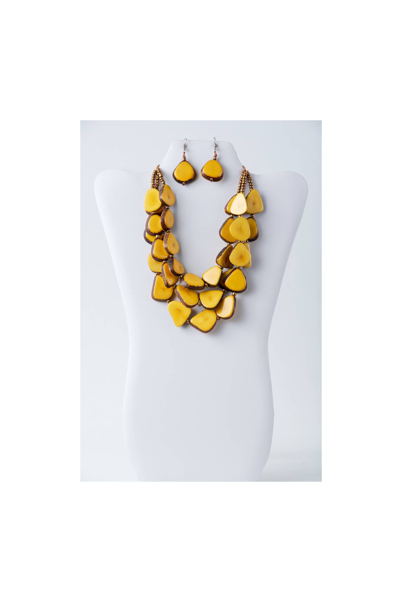 TaguArtsy – wholesale Smycken – Zaley Three Stranded Organic Tagua halsband och örhängen26