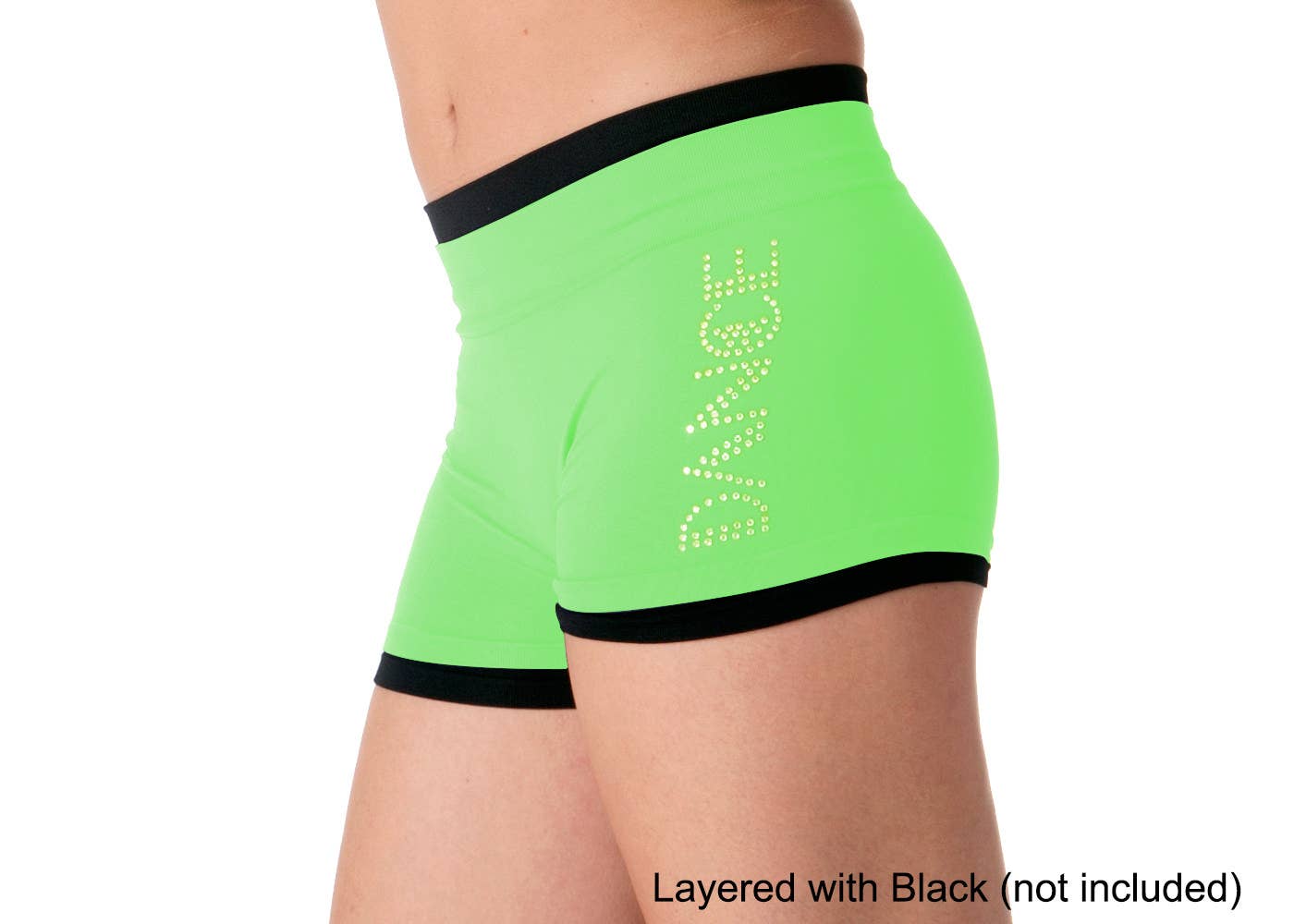 KurveShop - Wholesale Athletic Shorts - Women's - "DANCE" Rhinestone Boyshorts12