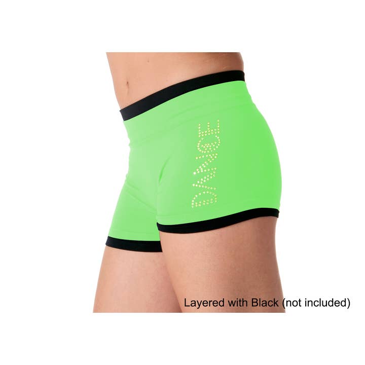 KurveShop - Wholesale Athletic Shorts - Women's - "DANCE" Rhinestone Boyshorts12