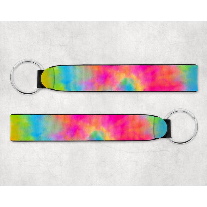 Smudged Tie-Dye Wristlet Keychain for wholesale by The Goblin Saloon