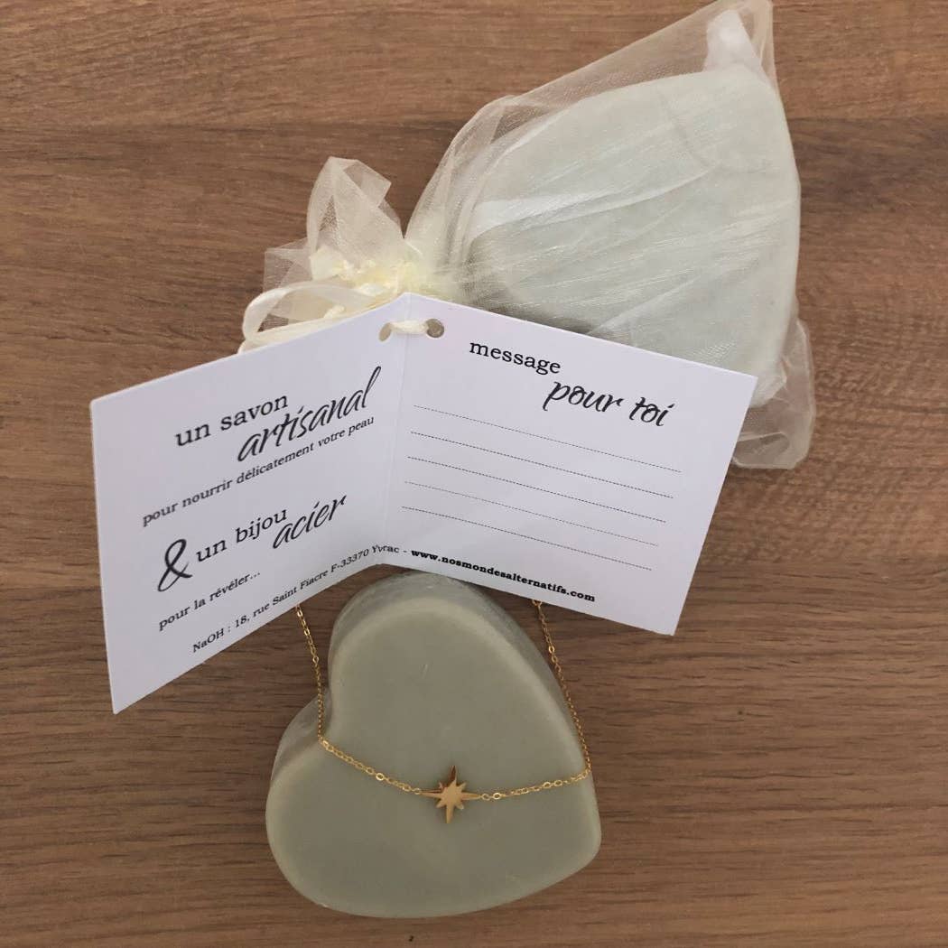 Nos Mondes Alternatifs / NaOH - Wholesale Bar Soap - Fiery Jewel Soap (Lavender Rosemary) Golden Bracelet1